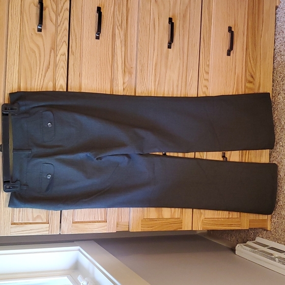 Ann Taylor wide leg dress pants gray pinstripes Sz 2 - Picture 7 of 10